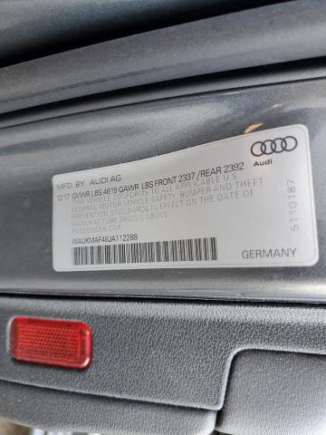 WAUKMAF46JA112288 - 2018 AUDI A4 PREMIUM GRAY photo 12