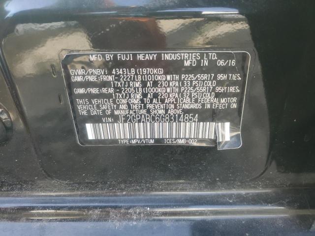 JF2GPABC6G8314854 - 2016 SUBARU CROSSTREK PREMIUM Qara foto 13