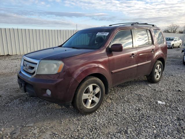 5FNYF3H63BB009355 - 2011 HONDA PILOT EXL BURGUNDY photo 1