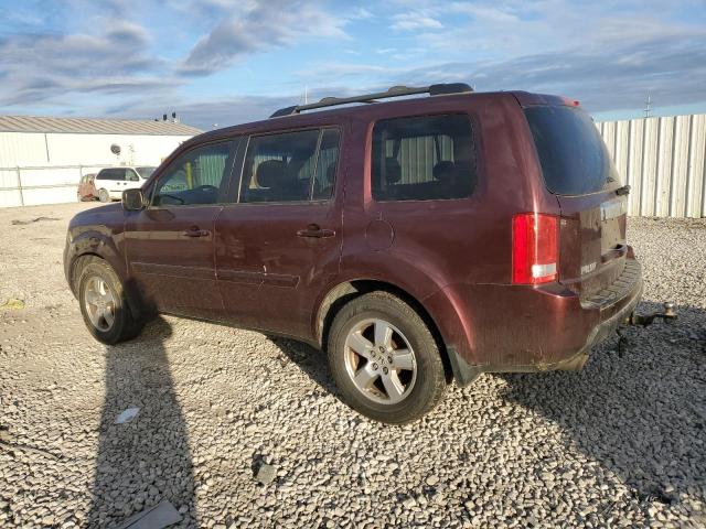 5FNYF3H63BB009355 - 2011 HONDA PILOT EXL BURGUNDY photo 2