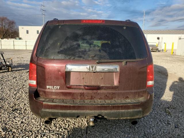 5FNYF3H63BB009355 - 2011 HONDA PILOT EXL BURGUNDY photo 6