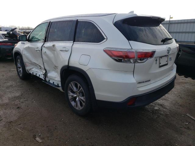5TDJKRFH8ES013129 - 2014 TOYOTA HIGHLANDER XLE 白色 照片 2