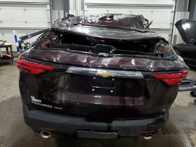 1GNEVGKW4NJ118594 - 2022 CHEVROLET TRAVERSE LT MAROON photo 6