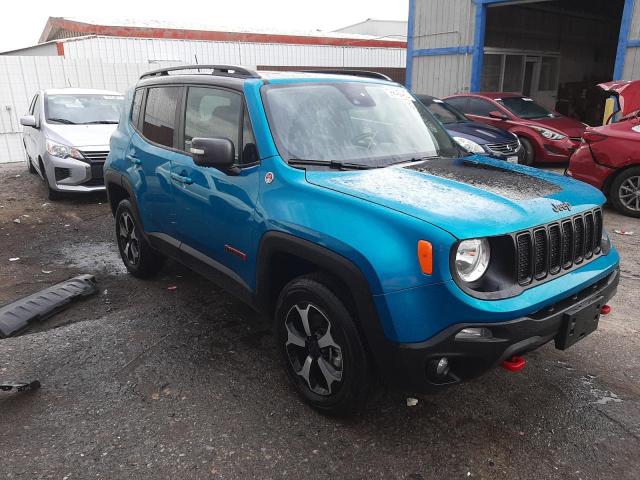 ZACNJDC14MPN23811 - 2021 JEEP RENEGADE TRAILHAWK TEAL photo 4