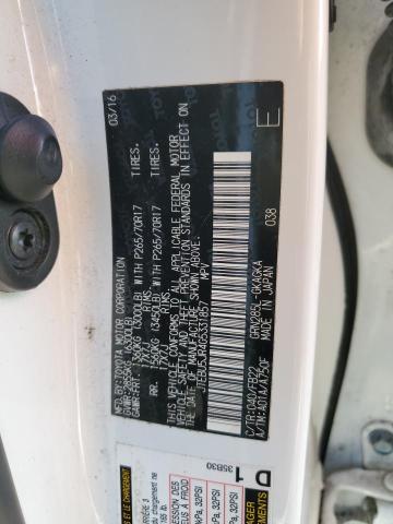 JTEBU5JR4G5331857 - 2016 TOYOTA 4RUNNER SR5/SR5 PREMIUM 白色 照片 13