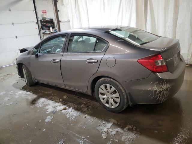 19XFB2F5XCE379992 - 2012 HONDA CIVIC LX GRAY photo 2