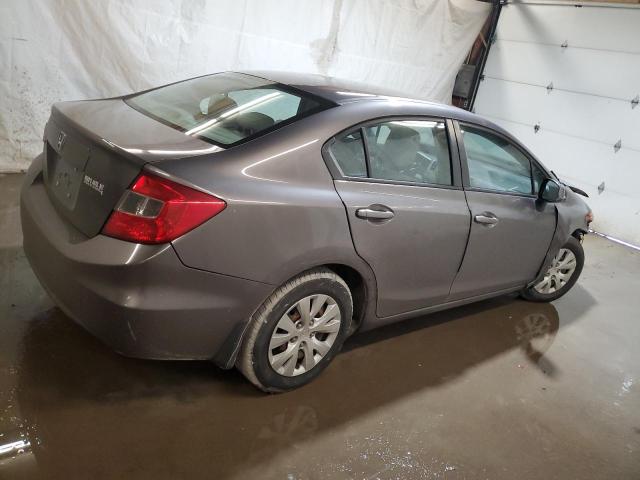 19XFB2F5XCE379992 - 2012 HONDA CIVIC LX GRAY photo 3