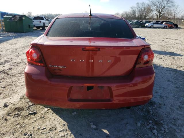 1C3CDZAB0DN581552 - 2013 DODGE AVENGER SE RED photo 6