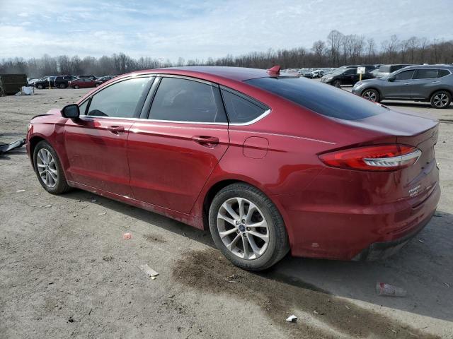 3FA6P0HD6KR129897 - 2019 FORD FUSION SE RED photo 2