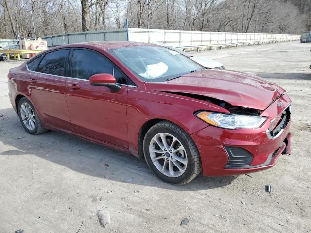 3FA6P0HD6KR129897 - 2019 FORD FUSION SE RED photo 4