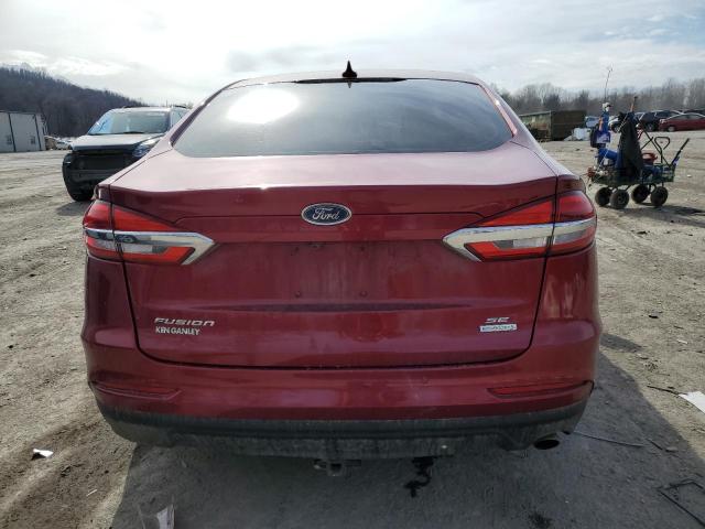 3FA6P0HD6KR129897 - 2019 FORD FUSION SE RED photo 6