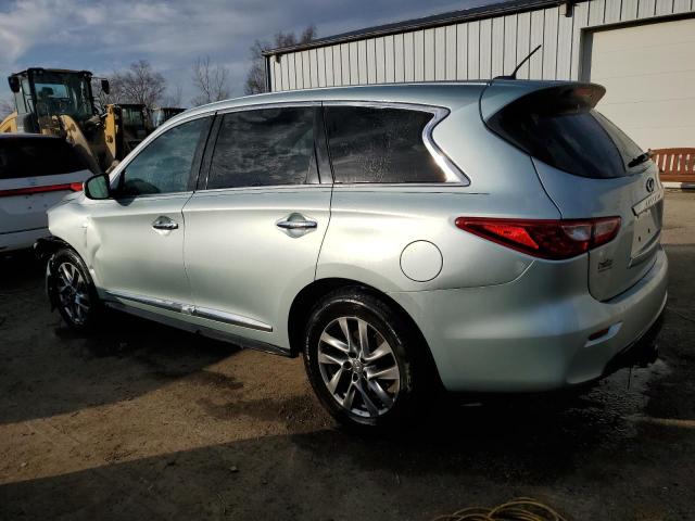 5N1AL0MN3EC511799 - 2014 INFINITI QX60 TURQUOISE photo 2