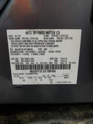 MAJ6P1UL3JC188406 - 2018 FORD ECOSPORT SE Blau Foto 13