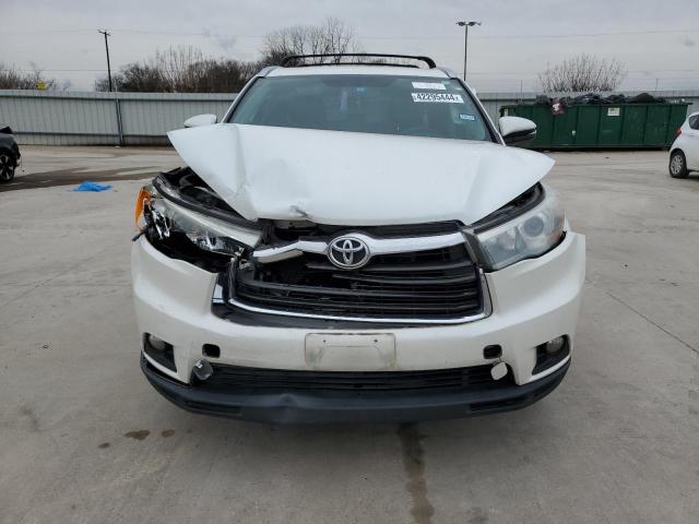 5TDKKRFH4GS181986 - 2016 TOYOTA HIGHLANDER XLE WHITE photo 5
