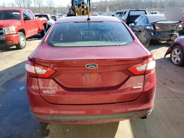 1FA6P0HD3G5115076 - 2016 FORD FUSION SE RED photo 6