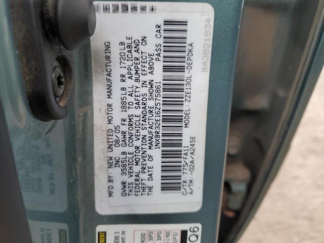 1NXBR32E16Z575861 - 2006 TOYOTA COROLLA CE TEAL photo 12