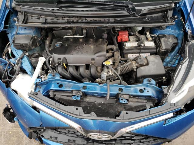 VNKKTUD34FA021391 - 2015 TOYOTA YARIS BLUE photo 11