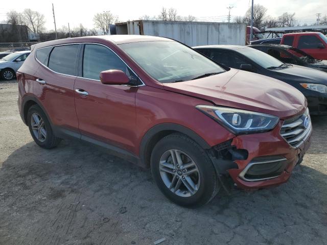 5XYZTDLB2HG452153 - 2017 HYUNDAI SANTA FE S RED photo 4