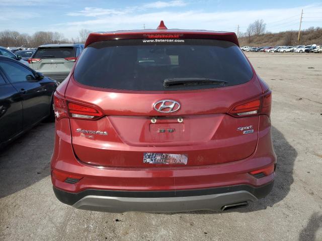 5XYZTDLB2HG452153 - 2017 HYUNDAI SANTA FE S RED photo 6