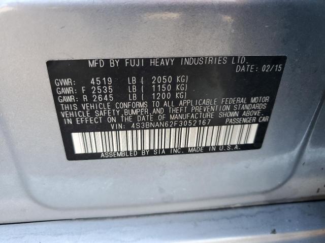 4S3BNAN62F3052167 - 2015 SUBARU LEGACY 2.5 SILVER photo 13