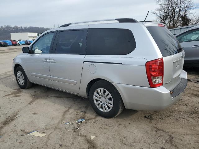 KNDMG4C72E6577470 - 2014 KIA SEDONA LX SILVER photo 2