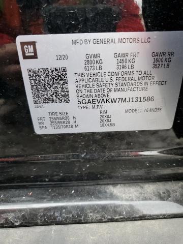 5GAEVAKW7MJ131586 - 2021 BUICK ENCLAVE ESSENCE 黑色 照片 13