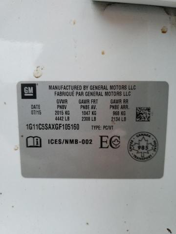 1G11C5SAXGF105160 - 2016 CHEVROLET MALIBU LIM LT Ақ фото 12