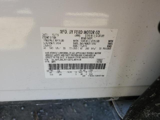 2LMTJ8LR5GBL46198 - 2016 LINCOLN MKX RESERVE WHITE photo 13