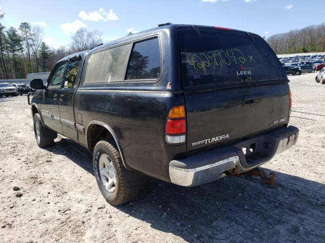 5TBBT44172S303571 - 2002 TOYOTA TUNDRA ACCESS CAB BLACK photo 3