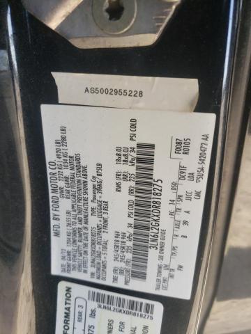 3LN6L2GKXDR818275 - 2013 LINCOLN MKZ BLACK photo 12