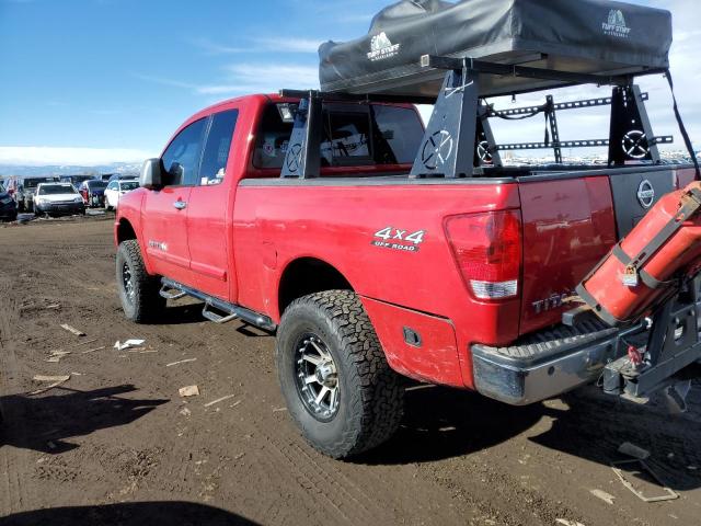 1N6AA06B36N540297 - 2006 NISSAN TITAN XE RED photo 2