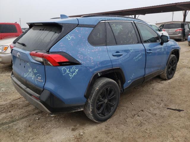 2T3T6RFV9NW030846 - 2022 TOYOTA RAV4 SE BLUE photo 3