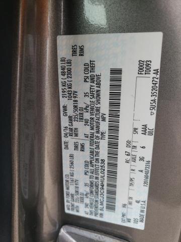 5LMCJ3C94HUL02538 - 2017 LINCOLN MKC RESERVE GRAY photo 13