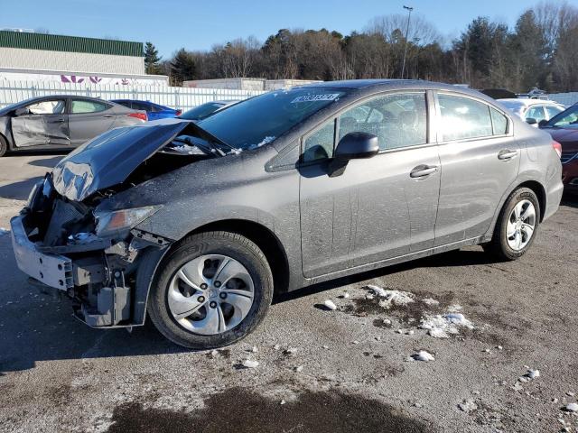 2HGFB2F54DH565986 - 2013 HONDA CIVIC LX GRAY photo 1