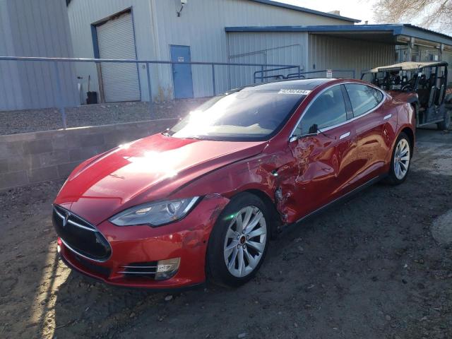 5YJSA1H25FF095974 - 2015 TESLA MODEL S 85D RED photo 1