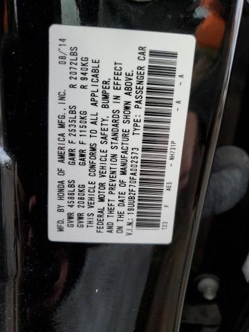 19UUB2F70FA002573 - 2015 ACURA TLX ADVANCE 黑色 照片 12