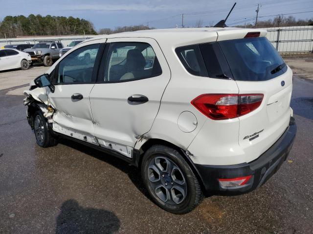 MAJ3S2FE6LC393792 - 2020 FORD ECOSPORT S WHITE photo 2