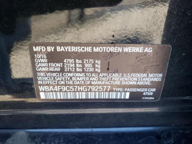 WBA4F9C57HG792577 - 2017 BMW 430XI GRAN COUPE BLACK photo 13