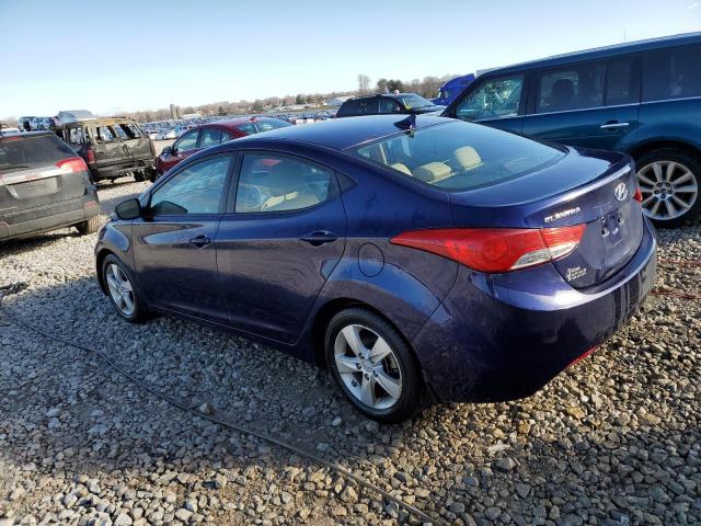 5NPDH4AE1DH257947 - 2013 HYUNDAI ELANTRA GLS BLUE photo 2