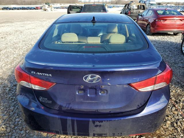 5NPDH4AE1DH257947 - 2013 HYUNDAI ELANTRA GLS BLUE photo 6