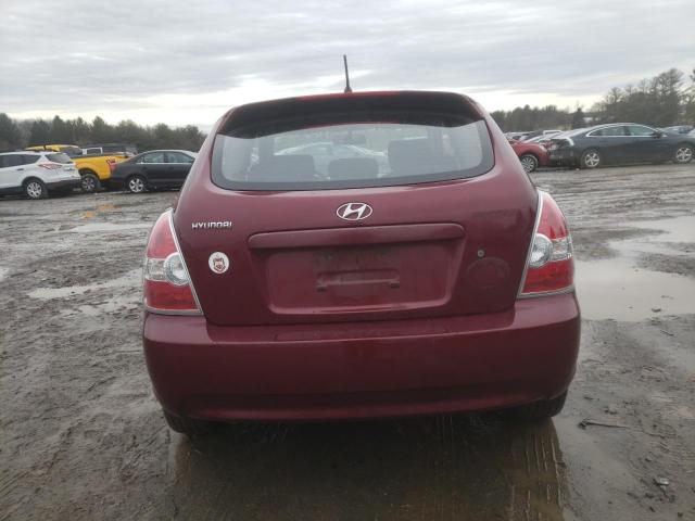 KMHCM36C07U025595 - 2007 HYUNDAI ACCENT GS MAROON photo 6