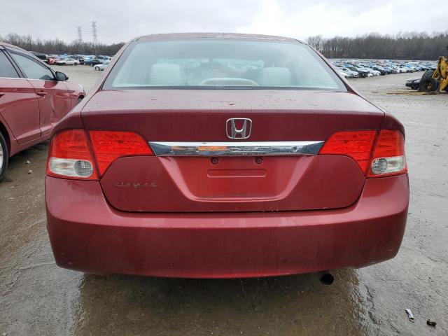 2HGFA1F55AH512240 - 2010 HONDA CIVIC LX BURGUNDY photo 6