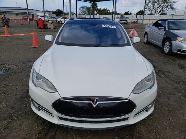 5YJSA1CN9DFP12100 - 2013 TESLA MODEL S WHITE photo 5