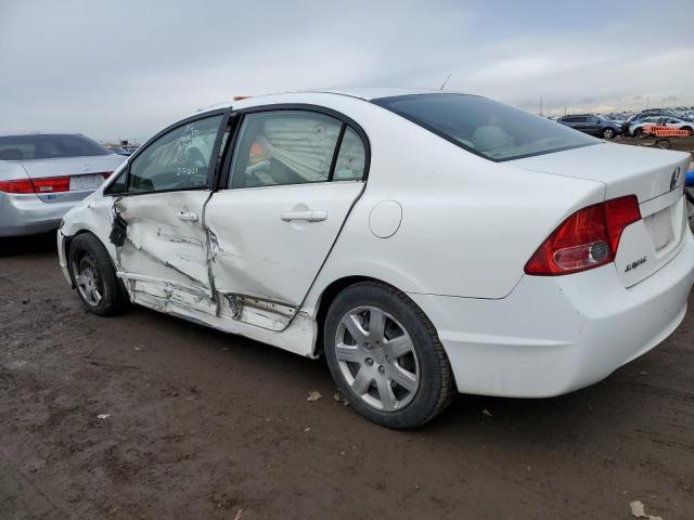 2HGFA16538H347525 - 2008 HONDA CIVIC LX WHITE photo 2