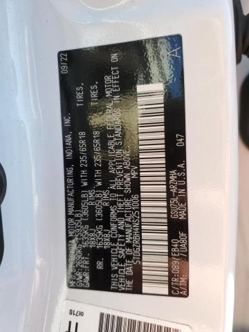 5TDGZRBH4NS251006 - 2022 TOYOTA HIGHLANDER XLE WHITE photo 12