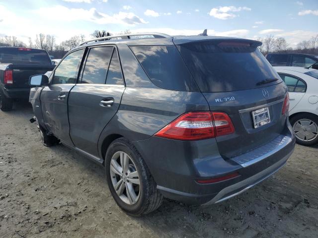 4JGDA5HB7CA049966 - 2012 MERCEDES-BENZ ML 350 4MATIC GRAY photo 2