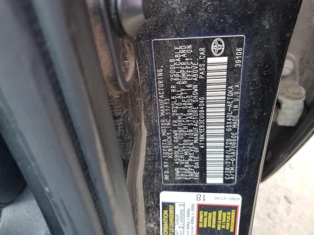 4T1BK1EB3EU084040 - 2014 TOYOTA AVALON BASE 黑色 照片 12