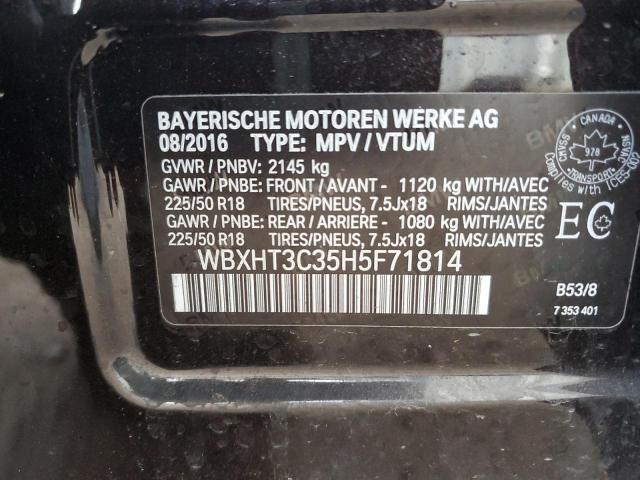 WBXHT3C35H5F71814 - 2017 BMW X1 XDRIVE28I BROWN photo 13