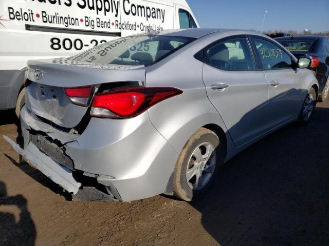 KMHDH4AE8EU170596 - 2014 HYUNDAI ELANTRA SE SILVER photo 3