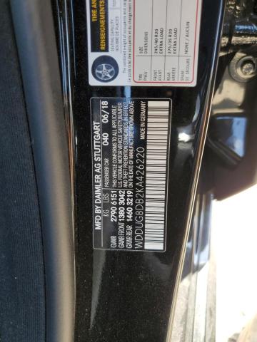 WDDUG8DB2KA426220 - 2019 MERCEDES-BENZ S 560 BLACK photo 12